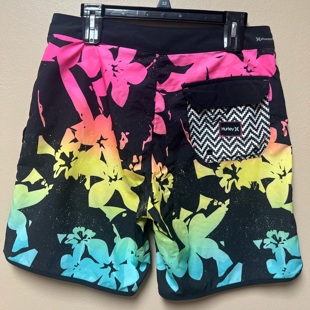 HURLEY Men's Board Shorts Swim Trunks Size 30 Floral Surf Skate 1238